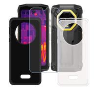 GYDQQKJ Funda para Ulefone Armor Mini 20T Pro + Vidrio Protector de Pantalla Cristal Templado Film, 2-Pack Translúcido + Negro Suave TPU Silicona Cover Carcasa Caso Case para (4.70")