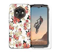 GYDQQKJ Funda para Ulefone Rugking 4 Pro + Protector de Pantalla Protectora Vidrio Cristal Film Templado, Negro Suave TPU Silicona Cover Carcasa Caso Case para (6.65") - LLM1