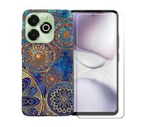 GYDQQKJ Funda para Umidigi Note 100x 5G + Protector de Pantalla Protectora Vidrio Cristal Film Templado, Negro Suave TPU Silicona Cover Carcasa Caso Case para (6.80") - LLM11