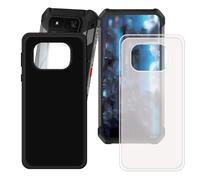 GYDQQKJ Funda para Unihertz 8849 Tank 4 Pro, 2-Paquetes Translúcido + Negro Flexible Carcasa Shell Ultra Slim Suave TPU Silicona Cover Gel Tapa Caso Case para (6.73")