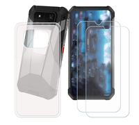 GYDQQKJ Funda para Unihertz 8849 Tank 4 Pro + 2 Piezas Vidrio Protector de Pantalla Cristal Templado Film, Translúcido Suave TPU Silicona Cover Carcasa Caso Case para (6.73")