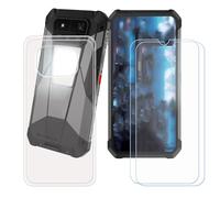 GYDQQKJ Funda para Unihertz 8849 Tank 4 Pro + 2 Piezas Vidrio Protector de Pantalla Cristal Templado Film, Transparente Suave TPU Silicona Cover Carcasa Caso Case para (6.73")