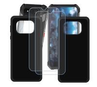 GYDQQKJ Funda para Unihertz 8849 Tank 4 Pro + 2 Piezas Vidrio Protector de Pantalla Cristal Templado Film, 2-Pack Negro Suave TPU Silicona Cover Carcasa Caso Case para (6.73")