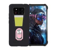 GYDQQKJ Funda para Unihertz 8849 Tank 4 Pro (6.73"), Carcasa Shell Negro Flexible Ultra Soft Slim Suave Silicona Cover Gel Tapa Caso Case para Unihertz 8849 Tank 4 Pro (Rosa Anillo Soporte)