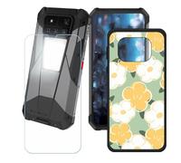 GYDQQKJ Funda para Unihertz 8849 Tank 4 Pro + Protector de Pantalla Protectora Vidrio Cristal Film Templado, Negro Suave TPU Silicona Cover Carcasa Caso Case para (6.73") - LH89
