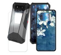 GYDQQKJ Funda para Unihertz 8849 Tank 4 Pro + Protector de Pantalla Protectora Vidrio Cristal Film Templado, Negro Suave TPU Silicona Cover Carcasa Caso Case para (6.73") - LH22