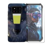 GYDQQKJ Funda para Unihertz 8849 Tank 4 Pro + Protector de Pantalla Protectora Vidrio Cristal Film Templado, Negro Suave TPU Silicona Cover Carcasa Caso Case para (6.73") - BST12