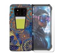 GYDQQKJ Funda para Unihertz 8849 Tank 4 Pro + Protector de Pantalla Protectora Vidrio Cristal Film Templado, Negro Suave TPU Silicona Cover Carcasa Caso Case para (6.73") - BST10