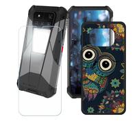 GYDQQKJ Funda para Unihertz 8849 Tank 4 Pro + Protector de Pantalla Protectora Vidrio Cristal Film Templado, Negro Suave TPU Silicona Cover Carcasa Caso Case para (6.73") - LH10