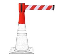 GYEQXKT Barrera de Seguridad Tipo Cono con Rebote automático para Control de multitudes. Fácil instalación para el Cierre de Zonas peatonales Eventos y reuniones al Aire Libre.