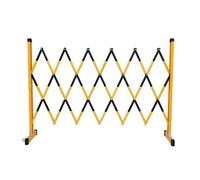 GYEQXKT Barrera telescópica de Control de multitudes. Puerta de Seguridad Plegable de 3,5 m para la gestión del tráfico y la protección de multitudes. Valla de construcción Negra Duradera (11,4 pies