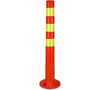GYEQXKT Bolardo de Seguridad para aparcamientos con Bandas Reflectantes para el Control del tráfico y la prevención de Accidentes.