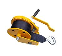 GYEQXKT Cabrestante Manual con Mecanismo de autobloqueo, Capacidad de 500 kg, Cinta de 8 m para remolques y Aplicaciones Marinas.
