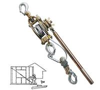 GYEQXKT Cabrestante Manual de tracción de Cables, cabrestante de trinquete de 3 toneladas para Mover Equipos Pesados, construcción portátil de Acero aleado, Herramienta Fuerte y Robusta.