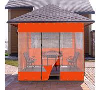 GYEQXKT Cortinas Impermeables para Exteriores, Paneles Laterales aislantes antienvejecimiento para pérgola, toldo Transparente con Puerta con Cremallera, 3x4m/10'x13' para privacidad en Patios y cen