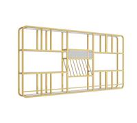 GYEQXKT Elegante Barra de Metal con Barra Luminosa, estantes flotantes y Organizador de Copas de Vino para la decoración del hogar.
