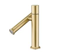 GYEQXKT Grifo de baño Moderno Dorado, Mezclador Monomando con aireador antisalpicaduras, Elegante Grifo para Fregadero de Cocina para Espacios contemporáneos.