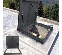 GYEQXKT Puerta de escotilla de Techo, Tapa de Acceso de Emergencia con Varillas de Soporte y manija, Impermeable, Tapa de exportación para Pozo de Registro/sótano, 65 cm x 65 cm