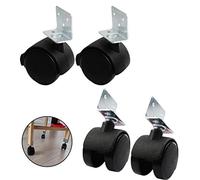 GYEQXKT Rueda giratoria Tipo L, Rueda de Nailon para Muebles en ángulo Recto, Rueda giratoria Unilateral, diseño de Freno, Gran Resistencia al Desgaste, con Tornillo, para Soporte de Flore