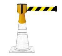 GYEQXKT Sistema retráctil de gestión de Colas con Conectores de Cono. Ideal para el Control del tráfico vehicular. Durab Versati. Fácil de Instalar Eventos y Zonas de Aparcamiento.