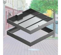 GYEQXKT Tapa de alcantarilla Invisible de Acero Inoxidable de Alta Resistencia con Gancho y Base - Diseño Empotrado de 70 cm para Acceso a Jardines, aceras y fosas sépticas, solución de Drenaje.