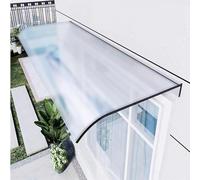 GYEQXKT Toldo de policarbonato para Puerta, Acabado Mate con protección UV para Puertas y Ventanas, Protector contra la Lluvia, diseño Curvo, Ideal para jardín, Patio y balcón, solución Duradera par