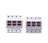GYEWRIVMO TOVPD3-63VA DIN Rail 3 Phase Adjustable Over and Under Voltage Protector Relay with Current Protection 3 * 220V 380V (63A with N 3X230V)