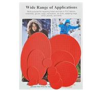 GYGYL - 12 parches de reparación de plumón, precortados, autoadhesivos, impermeables, de nailon, para chaquetas, tiendas de campaña, equipo al aire libre y telas técnicas, color rojo