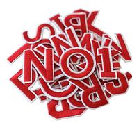 GYGYL - 72 parches de letras y números para planchar, parches de letras rojas, parches bordados del alfabeto A-Z, apliques de números del 0 al 9 para ropa, vestido, sombrero, calcetines, jeans,