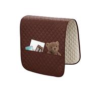 GYHH 2 Piezas Silla Protectores De Brazos Sofá Protector Reposabrazos Sofá Cubre Apoyabrazos Sillones Impermeable Acolchado Apoyabrazos Cubiertas (Coffee)