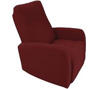GYHH 4-Piezas Funda De Sillón Relax Elástica Completo Protector para Sillón Reclinable, para Mascotas Protectores De Muebles, Lavables A Máquina (Wine Red)
