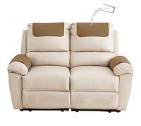 GYHH Funda para Reposabrazos De Sofá, Funda para Reposacabezas para Sillón Reclinable, Funda para Sillón, Protector De Muebles Acolchado Antideslizante (Camel,2 Seat Recliner | 4 pc)