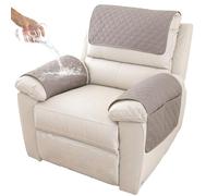 GYHH Funda para Reposabrazos De Sofá, Funda para Reposacabezas para Sillón Reclinable, Funda para Sillón, Protector De Muebles Acolchado Antideslizante (Light Gray,1 Seat Recliner | 3 pc)