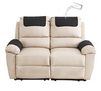 GYHH Funda para Reposabrazos De Sofá, Funda para Reposacabezas para Sillón Reclinable, Funda para Sillón, Protector De Muebles Acolchado Antideslizante (Black,2 Seat Recliner | 4 pc)