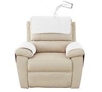 GYHH Funda para Reposabrazos De Sofá, Funda para Reposacabezas para Sillón Reclinable, Funda para Sillón, Protector De Muebles Acolchado Antideslizante (Ivory,1 Seat Recliner | 3 pc)