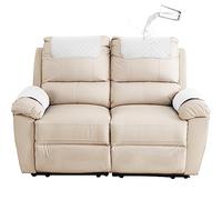 GYHH Funda para Reposabrazos De Sofá, Funda para Reposacabezas para Sillón Reclinable, Funda para Sillón, Protector De Muebles Acolchado Antideslizante (Ivory,2 Seat Recliner | 4 pc)