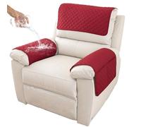 GYHH Funda para Reposabrazos De Sofá, Funda para Reposacabezas para Sillón Reclinable, Funda para Sillón, Protector De Muebles Acolchado Antideslizante (Red,1 Seat Recliner | 3 pc)