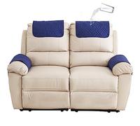 GYHH Funda para Reposabrazos De Sofá, Funda para Reposacabezas para Sillón Reclinable, Funda para Sillón, Protector De Muebles Acolchado Antideslizante (Navy,2 Seat Recliner | 4 pc)