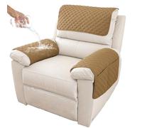 GYHH Funda para Reposabrazos De Sofá, Funda para Reposacabezas para Sillón Reclinable, Funda para Sillón, Protector De Muebles Acolchado Antideslizante (Camel,1 Seat Recliner | 3 pc)