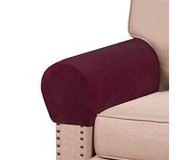 GYHH Fundas Protectores De Brazos Sofá Reposabrazos Cubierta Estiramiento Sillón Funda Protectora Elástica Oficina En Casa Reclinable Sofá Paño Lavable (Wine Red,4)