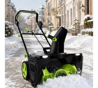 GYHHDDS Quitanieves a Batería, Motor sin Escobillas 3500W | Quitanieves Eléctrico 40V, Ancho 50cm, Lanzamiento 7,6m, Doble LED para Entradas & Caminos