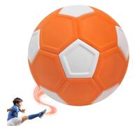 GYHWOFUL Curve Ball Balón de fútbol para niños, tamaño 5 - 22 cm, suave, con efecto Swerve, juguete de fútbol para interiores y exteriores, para niños y niñas (naranja-blanco)