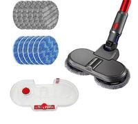 GYing 1 cepillo de cabeza de fregona eléctrica + 6 fregona de limpieza + 1 tanque de agua dividido para accesorios de aspiradora Dyson V7 V8 V10 V11