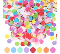 GYIOFAI 18000 piezas de confeti colorido, papel de seda redondo de 2,5 cm, confeti de mesa de 150 g, para decoración de bodas, globos, ceremonia de fiesta de celebración, cumpleaños, aniversario