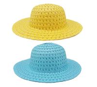 GYIOFAI 2 Piezas Gorros De Pascua Para Niños Y Niñas, Sombrero para el Sol, Sombrero para Niños, Protección Solar, Hacer Tu Propio Gorro de Pascua, Decoraciones De Capó (Azul, Amarillo)