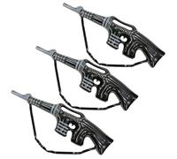 GYIOFAI 3 Piezas Pistola Inflable Tommy de 80 cm, Pistola Juguete, Accesorios para Gángsters de la Mafia de los años 20, Accesorio para Halloween, Baile de Graduación, Cosplay (Negro)