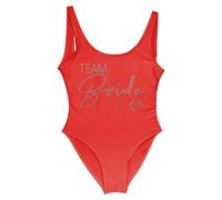 Gyios bañador Mujeres Novia Y Equipo Traje De Baño Una Sola Pieza, Oro Impresión para La Fiesta Soltera, Vacaciones En Piscina Playa-Red Team3-xl