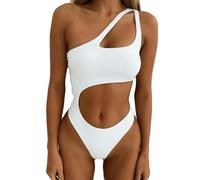 Gyios bañador Natacion Mujer One Piece Swimsuit Women Hollow out AFT Up Swimwear Bikini Spring Summer Sumpsuit Beach Mujer Tankini Swim-Blanco-l