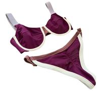 Gyios bañador Push Up Micro Bikini For Women - Sexy Low Waist Brazilian Swimwear Patchwork 2-Piece Set Beach, Pool, Summer Vacation-bikini3-l