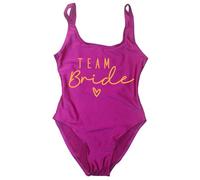 Gyios bañador Traje De Baño Dama Honor Una Sola Pieza La Novia Las Mujeres, Monokini Nupcial Cuello En U, Fiesta Soltera para Vacaciones Piscina Playa S-3xl-